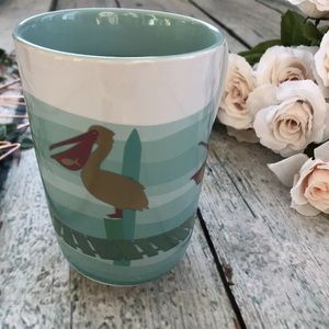 Davids Tea Nordic mug Pelican color changing cup beach blue mint green birds